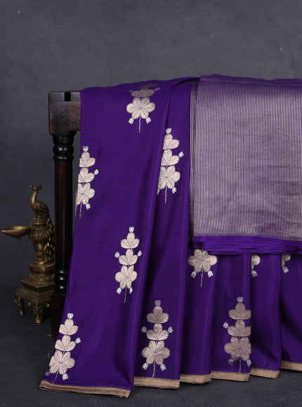 Purple Banarasi Silk Saree