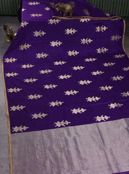 Purple Banarasi Silk Saree