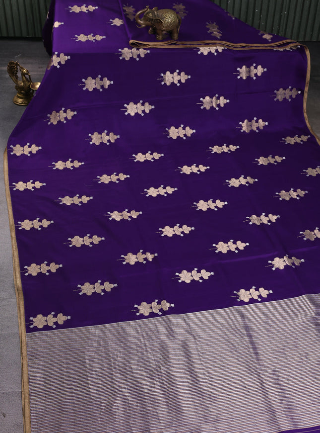 Purple Banarasi Silk Saree