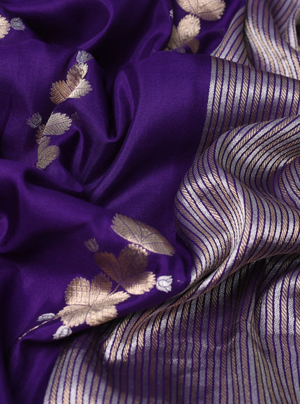 Purple Banarasi Silk Saree