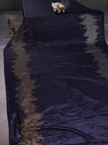 Navy Blue Georgette Sequin Embroidery Saree