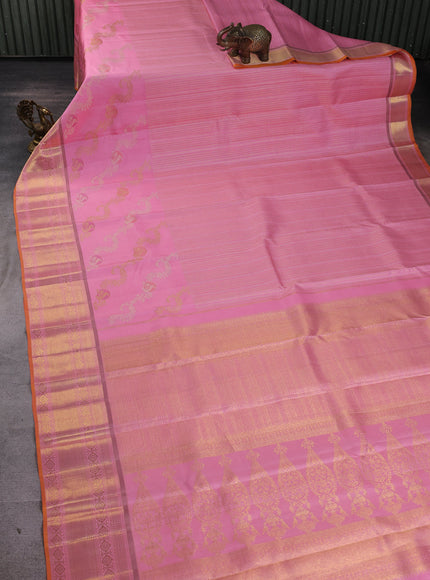 Light Pink Pure Kanchipuram Silk Saree