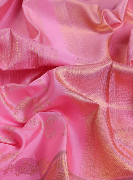 Light Pink Pure Kanchipuram Silk Saree