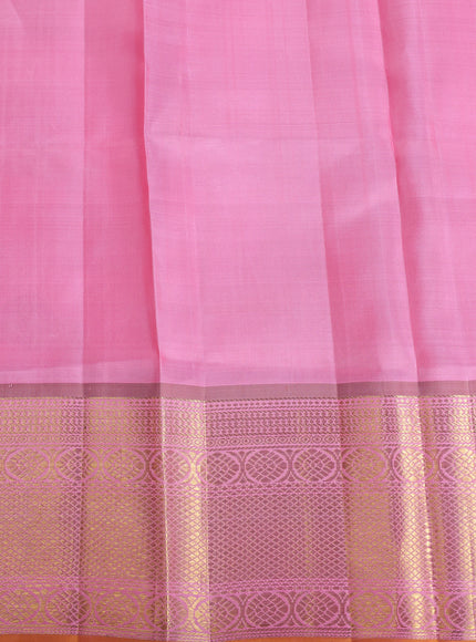 Light Pink Pure Kanchipuram Silk Saree