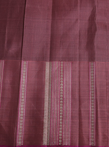 Gold - Rosy Brown Pure Kanchipuram Tissue Silk Saree