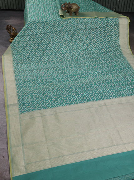 Rama Green Banarasi Cotton Saree