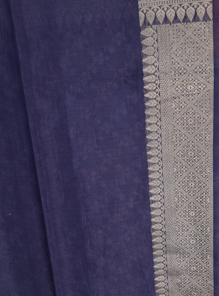 Bluish Grey Banarasi Cotton Saree