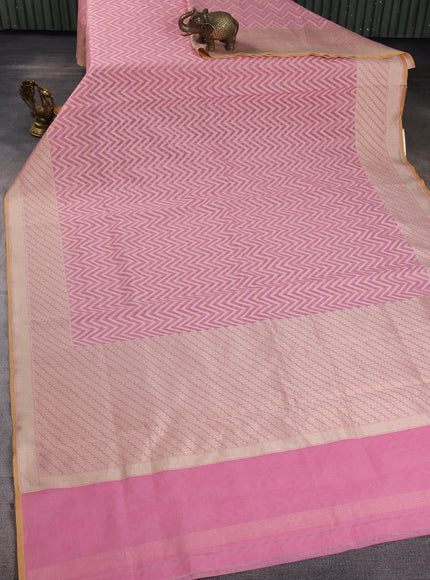 Light Pink Banarasi Cotton Saree