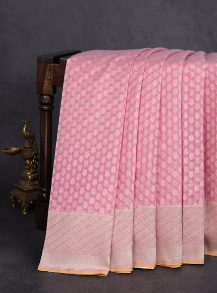 Light Pink Banarasi Cotton Saree