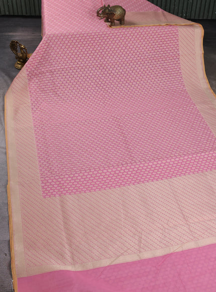 Light Pink Banarasi Cotton Saree