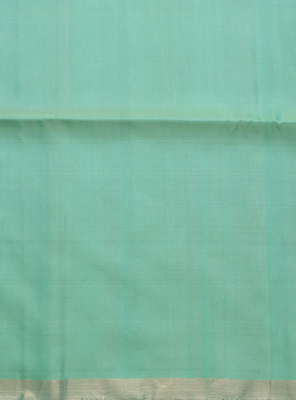 Violet - Mint Green Pure Soft Silk Saree
