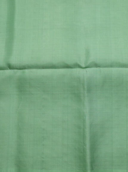 Wine- Pista Green Pure Soft Silk Saree