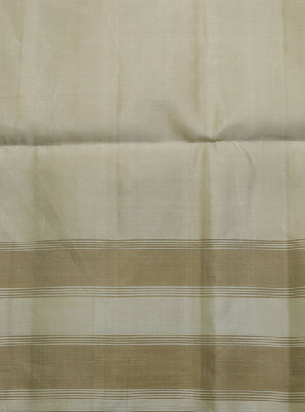 Maroon - Beige Pure Soft Silk Saree