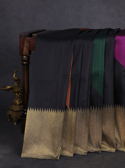 Black Pure Kanchipuram Silk Saree