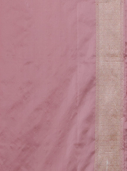 Peach Banarasi Silk Saree
