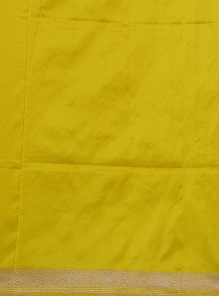 Yellow Banarasi Silk Saree