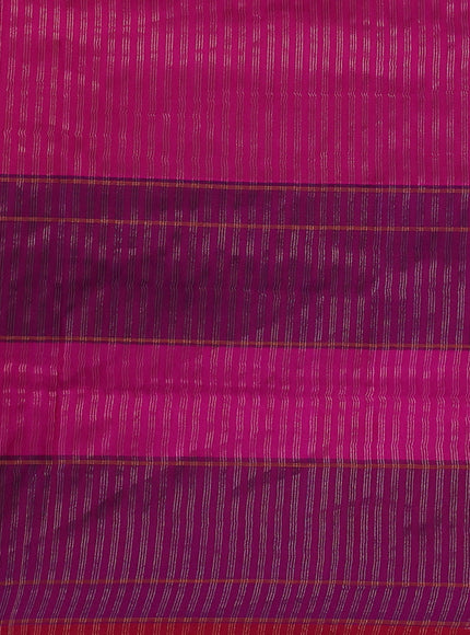 Light Pink - Magenta Pink Banarasi Kora Saree