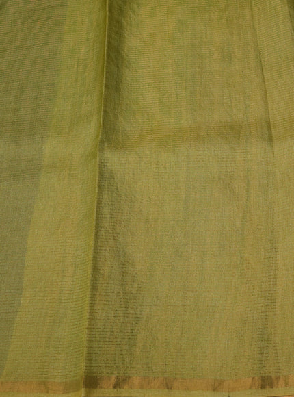 Rama Green Tussar Printed Silk Saree