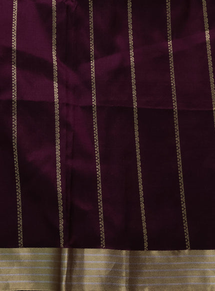 Wine Banarasi Silk Saree