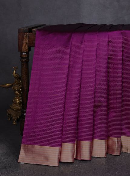Magenta Pink Banarasi Silk Saree