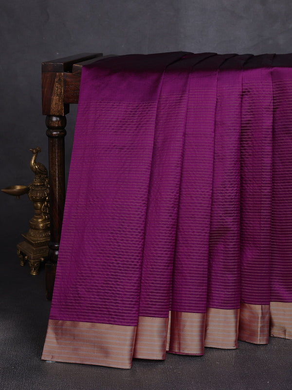 Magenta Pink Banarasi Silk Saree