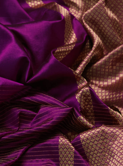 Magenta Pink Banarasi Silk Saree