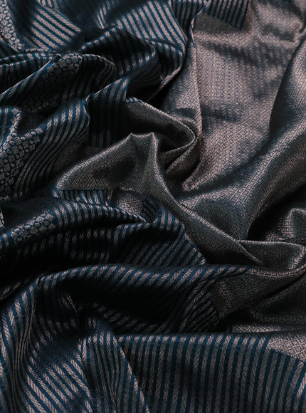 Peacock Blue Banarasi Silk Saree