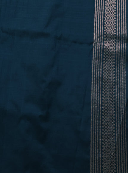 Peacock Blue Banarasi Silk Saree