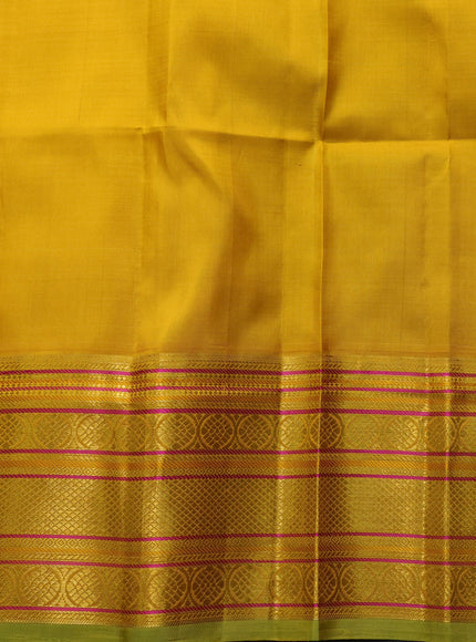 Beige - Yellow Kanchipuram Silk Saree