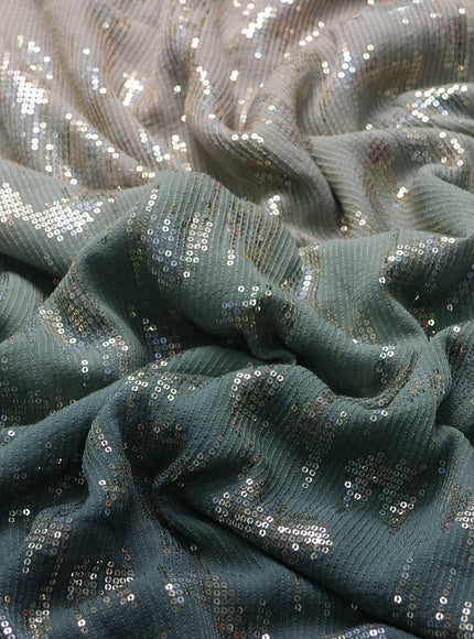 Sage Green - Olive Green Georgette Sequin Embroidery Saree