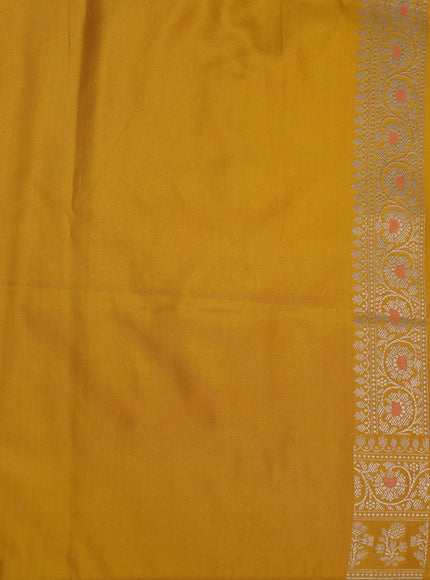 Yellow Banarasi Silk Saree