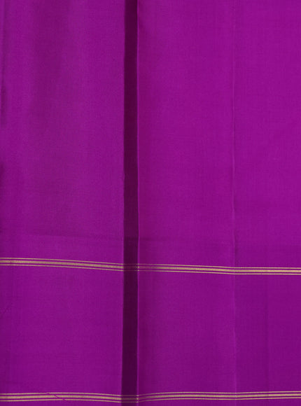 Pista Green - Purple Pure Kanchipuram Silk Saree