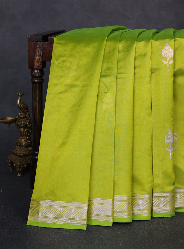 Light Green Banarasi Poona Silk Saree