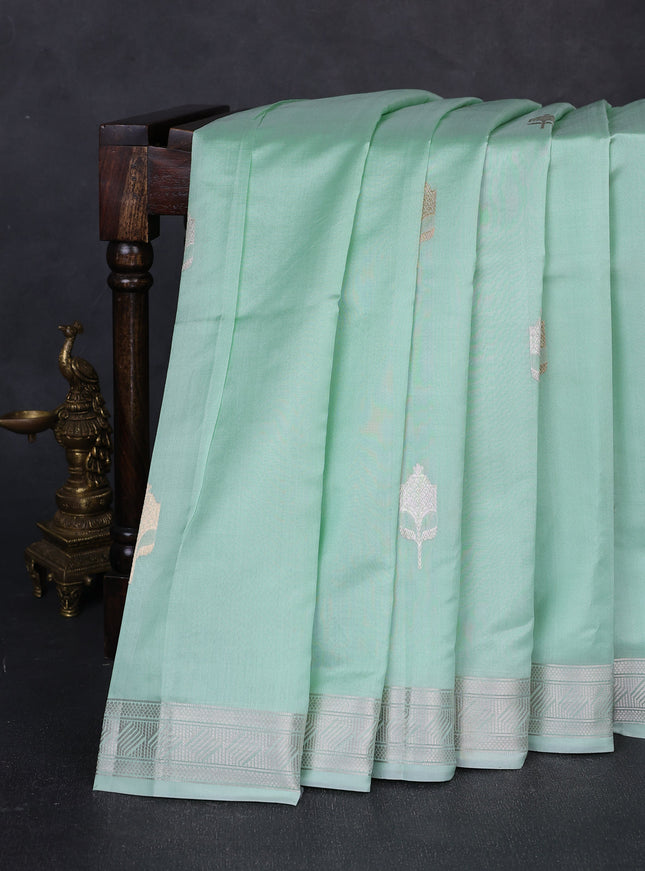 Light Green Banarasi Poona Silk Saree