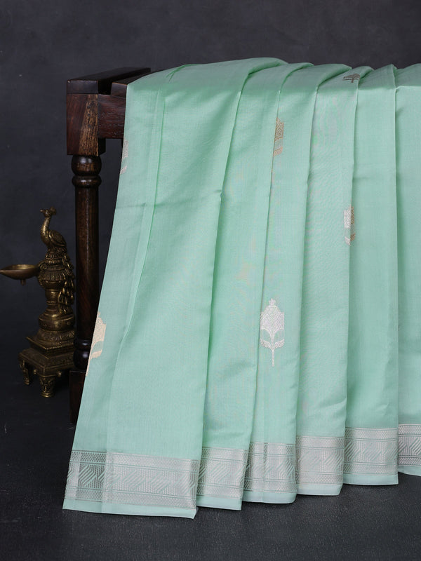 Light Green Banarasi Poona Silk Saree