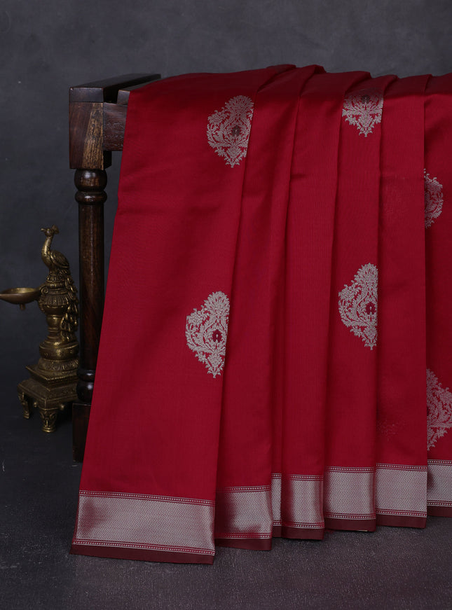 Red Banarasi Poona Silk Saree