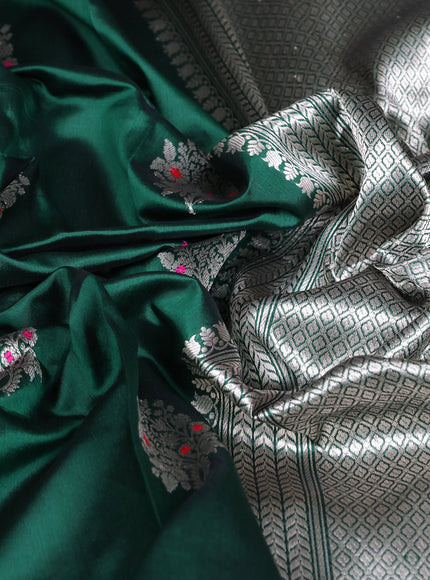 Dark Green Banarasi Poona Silk Saree