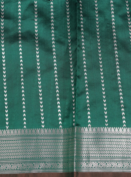 Dark Green Banarasi Poona Silk Saree