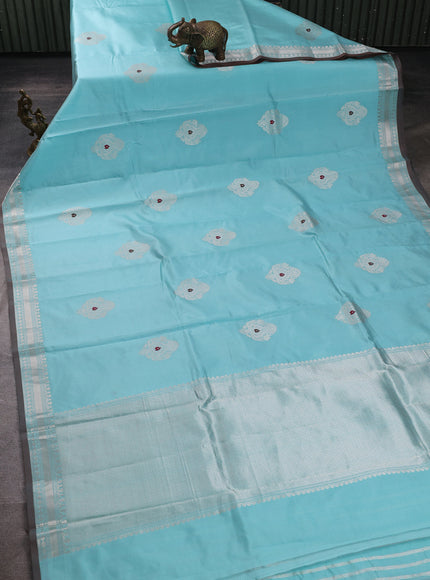 Light Blue Banarasi Poona Silk Saree
