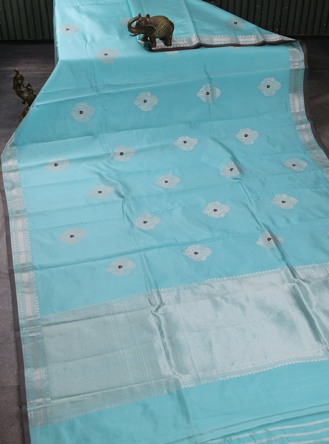 Light Blue Banarasi Poona Silk Saree