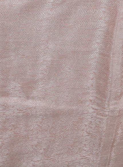 Peach Orange Mul Chanderi Embroidery Saree