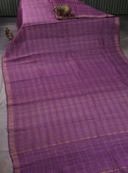 Purple Tussar Silk Saree