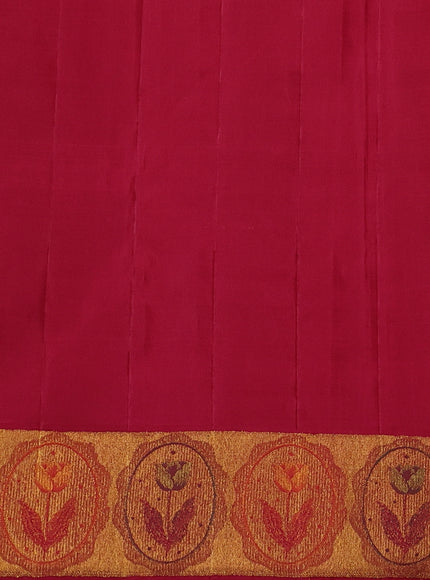 Gold - Pink Pure Kanchipuram Tissue Silk Saree