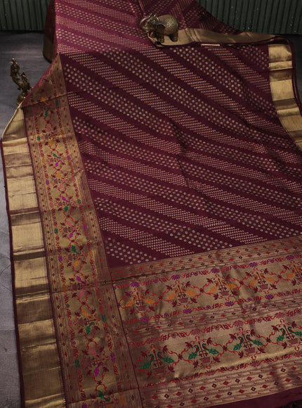 Brown Pure Kanchipuram Silk Saree