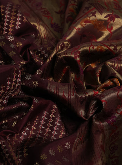 Brown Pure Kanchipuram Silk Saree