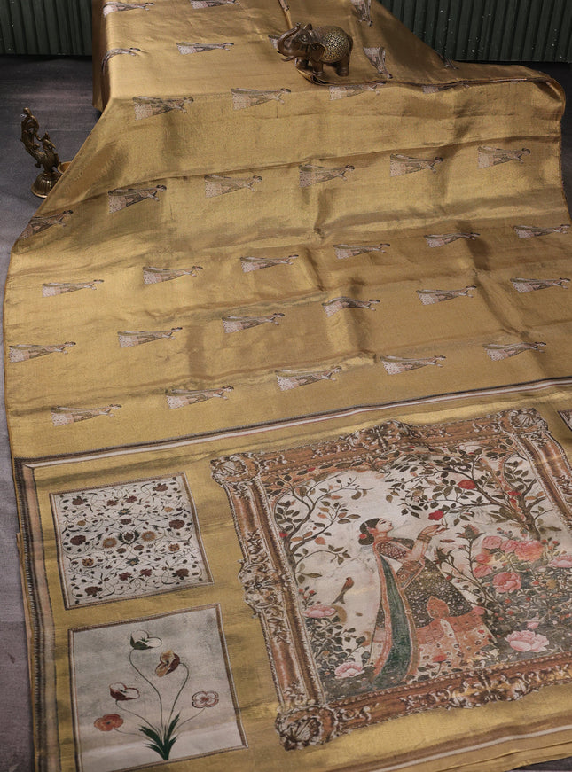 Gold Pure Kanchipuram Silk Saree
