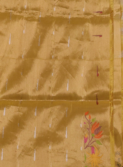 Off White - Gold Banarasi Silk Saree