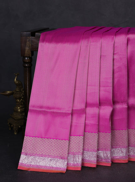 Rani Pink Banarasi Silk Saree