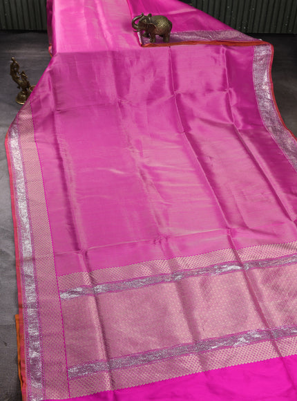 Rani Pink Banarasi Silk Saree