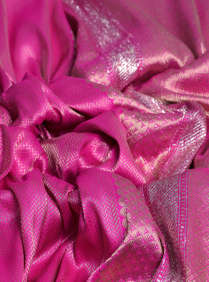 Rani Pink Banarasi Silk Saree